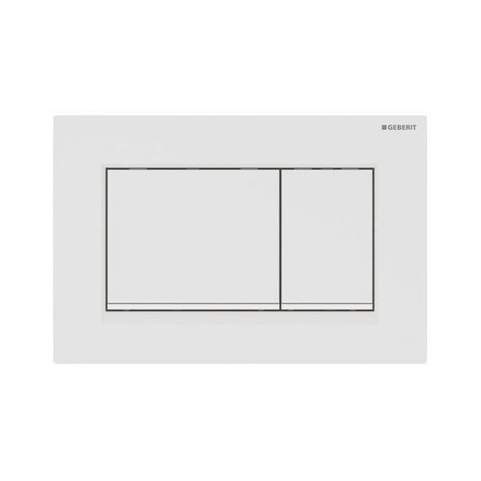 Geberit Sigma30 Dual Flush Plate – Matte White with White Trim