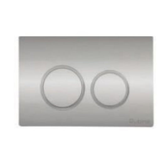 R&T Dual Flush Push Plate with Round Button – Chrome