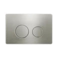 Load image into Gallery viewer, R&T Dual Flush Push Plate with Round Button – Brushed Nickel