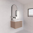 Load image into Gallery viewer, Vienna 600mm Wall Hung Fluted Vanity Cabinet - American Oak