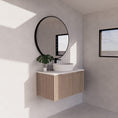 Load image into Gallery viewer, Vienna 750mm Wall Hung Fluted Vanity Cabinet - American Oak