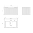 Load image into Gallery viewer, Vienna 750mm Wall Hung Fluted Vanity Cabinet - American Oak