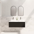Load image into Gallery viewer, Vienna 1200mm Wall Hung Fluted Vanity Cabinet Double Bowl - Matte Black