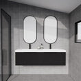 Load image into Gallery viewer, Vienna 1500mm Wall Hung Fluted Vanity Cabinet (Double Bowl) - Matte Black