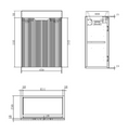 Load image into Gallery viewer, Vienna 450mm Wall Hung Vanity with Polymarble Top - Matte Black