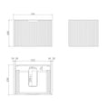 Load image into Gallery viewer, Vienna 600mm Wall Hung Fluted Vanity Cabinet - Matte Black