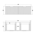 Load image into Gallery viewer, Vienna 1200mm Wall Hung Fluted Vanity Cabinet - American Oak