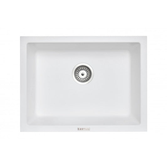 Carysil Granite Stone Single Bowl Kitchen Sink 610*457mm - White