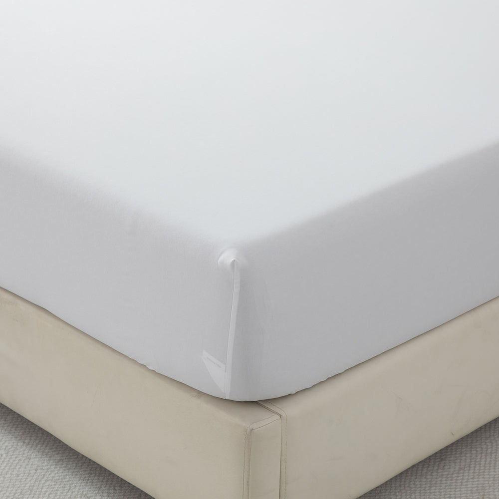 Bellemosa Premium Cotton Fitted Sheet- Classic White