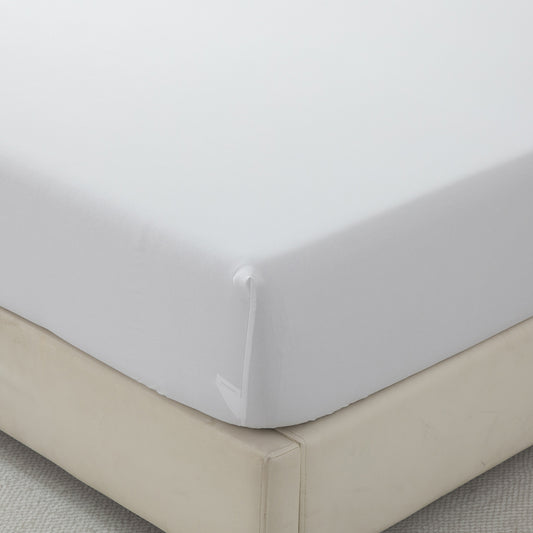 Bellemosa Premium Cotton Fitted Sheet- Classic White