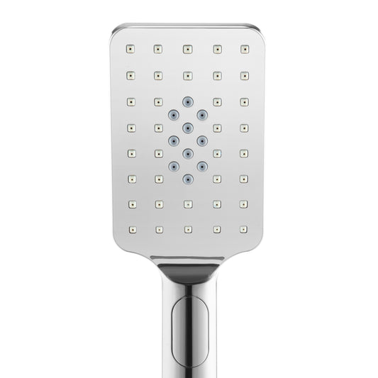 Stainless Steel & Solid Brass 10" Shower Station Square - Chrome Silver