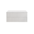 Load image into Gallery viewer, Upgrade your bathroom with the Bali 1500mm Wall Hung Vanity. Matt White finish, fluted design, spacious storage and premium top options.-Vanity-Pure White Stone Top-Ezymall AU