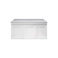 Load image into Gallery viewer, Upgrade your bathroom with the Miami 1500mm Wall Hung Vanity. Fluted design, spacious bench space and premium top options available.-Vanity-Single Bowl-White Carrara Stone Top-Ezymall AU