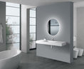 Load image into Gallery viewer, Aquaperla 600mm round backlit LED bathroom mirror with touch sensor and defogger