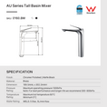 Load image into Gallery viewer, Upgrade your basin with this solid brass tall mixer in chrome silver. Shop now for fast Australia wide shipping.-Basin Mixer-Ezymall AU
