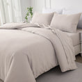 Load image into Gallery viewer, Soft brushed 75D microfibre flat sheet, fitted sheet and pillowcases set. Smooth, durable, and wrinkle-resistant for year-round comfort.-Bedding-Single-Ezymall AU
