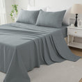 Load image into Gallery viewer, Enjoy silky softness and easy care with our Brushed 75D Premium Microfibre Flat Sheet, smooth, durable, and perfect for year-round comfort.-Bedding-Single-Ezymall AU