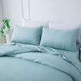 Load image into Gallery viewer, Experience luxurious softness and easy care with our Brushed 75D Premium Microfibre Quilt Cover Set — smooth, durable, and beautifully refined.-Bedding-Ezymall AU