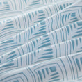 Load image into Gallery viewer, Tranquil blue brushed microfibre quilt cover set with soft geometric lines. Smooth, durable, and easy-care. Includes 1 quilt cover and 2 pillowcases.-Bedding-Single-Ezymall AU