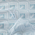 Load image into Gallery viewer, Tranquil blue brushed microfibre quilt cover set with soft geometric lines. Smooth, durable, and easy-care. Includes 1 quilt cover and 2 pillowcases.-Bedding-Single-Ezymall AU