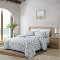 Load image into Gallery viewer, Elegant brushed microfibre quilt cover with a white paisley design. Soft, durable, and wrinkle-resistant. Includes 1 quilt cover and 2 pillowcases.-Bedding-Single-Ezymall AU