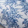 Load image into Gallery viewer, Blue and white floral brushed microfibre quilt cover set. Soft, elegant, and easy-care. Includes 1 quilt cover and 2 pillowcases for year-round comfort.-Bedding-Single-Ezymall AU