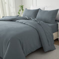 Load image into Gallery viewer, Upgrade your sleep with our premium cotton twill bed sheet set. Includes quilt cover & pillowcases in timeless colours and all sizes from Single to Super King.-Bedding-Single-Ezymall AU