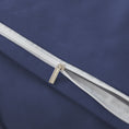 Load image into Gallery viewer, Zipper closure on the navy blue premium cotton quilt cover