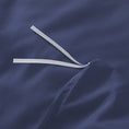 Load image into Gallery viewer, Internal corner ties inside the navy blue premium cotton quilt cover