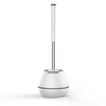 Load image into Gallery viewer, Keep your toilet clean with the BOOMJOY toilet brush and holder. Features TPR rubber and built-in tweezers. Available in white/grey. Shop now at Ezymall Australia!-Cleaning Products-Set of One-Ezymall AU