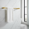 Load image into Gallery viewer, Enhance your bathroom with the CADDENCE double towel rail in brushed brass gold brass, 600mm. This elegant and sturdy rail offers ample space for towels, combining functionality with style.-Towel Rail-Ezymall AU