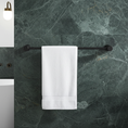 Load image into Gallery viewer, The CADDENCE double towel rail in gunmetal grey brass, 600mm, adds a modern touch to your bathroom. This durable and stylish rail provides ample space for your towels, keeping them organized.-Towel Rail-Ezymall AU
