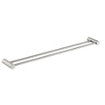 Load image into Gallery viewer, Enhance your bathroom decor with the CADDENCE double towel rail in brushed nickel silver brass, 800mm. This stylish and sturdy rail offers ample space for your towels, keeping them organized.-Towel Rail-Ezymall AU