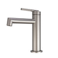 Load image into Gallery viewer, Upgrade your basin with the CADDENCE Short Basin Mixer in Brushed Nickel Silver. Made from solid brass, this mixer offers durability and a modern aesthetic.-Basin Mixer-Ezymall AU