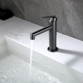 Load image into Gallery viewer, Buy CADDENCE Short Basin Mixer in Solid Brass with Gunmetal Grey finish. Modern design and durable construction. Upgrade your basin today!-Basin Mixer-Ezymall AU