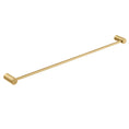 Load image into Gallery viewer, The CADDENCE Single Towel Rail 800mm in Brushed Brass Gold offers a warm and modern solution for your bathroom. Made from solid brass, this towel rail combines durability with style. Shop now at Ezymall Australia!-Towel Rail-Ezymall AU