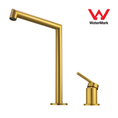 Load image into Gallery viewer, Buy CADDENCE Split Type Basin Mixer in Solid Brass with Brushed Brass Gold finish. Modern design and durable construction. Shop now!-Basin Mixer-Ezymall AU
