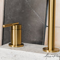 Load image into Gallery viewer, Buy CADDENCE Split Type Basin Mixer in Solid Brass with Brushed Brass Gold finish. Modern design and durable construction. Shop now!-Basin Mixer-Ezymall AU