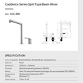 Load image into Gallery viewer, Buy CADDENCE Split Type Basin Mixer in Solid Brass with Gunmetal Grey finish. Modern design and durable construction. Upgrade your basin today!-Basin Mixer-Ezymall AU