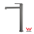 Load image into Gallery viewer, Enhance your basin with the CADDENCE Tall Basin Mixer. Constructed from solid brass with a gunmetal grey finish. This stylish mixer adds a touch of elegance to any bathroom, combining durability with modern design.-Basin Mixer-Ezymall AU