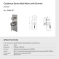 Load image into Gallery viewer, Upgrade your bathroom with the CADDENCE diverter mixer in solid brass with gunmetal grey finish. Modern design and durable construction. Shop now!-Diverter Mixer-Ezymall AU