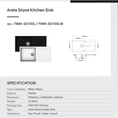 Load image into Gallery viewer, The Carysil Enigma Black Granite Stone Sink offers a modern look. This single bowl sink with draining board (1000x500mm) is a stylish and durable addition to your kitchen. Shop now!-Kitchen Sink-Ezymall AU
