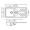 Load image into Gallery viewer, Upgrade to the Carysil Granite 1 & 1/4 Bowl Kitchen Sink with Drain Board in Black. This sink offers style and practicality. Fast Australia wide delivery.-Kitchen Sink-Ezymall AU