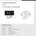 Load image into Gallery viewer, Upgrade to the Carysil Granite 1 & 1/4 Bowl Kitchen Sink with Drain Board in Black. This sink offers style and practicality. Fast Australia wide delivery.-Kitchen Sink-Ezymall AU