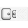 Load image into Gallery viewer, Get the Carysil Granite 1 & 1/4 Bowl Kitchen Sink with Drain Board in White. The Beethoven D150 model offers style and practicality. Shop now at Ezymall for fast Australia wide delivery.-Kitchen Sink-Ezymall AU