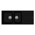 Load image into Gallery viewer, Get the Carysil Granite 1 & 3/4 Bowl Kitchen Sink with Drain Board in Black. Shop now at Ezymall for fast delivery across Australia.-Kitchen Sink-Ezymall AU