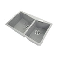 Load image into Gallery viewer, Enhance your kitchen with the Carysil Granite Double Bowl Kitchen Sink in Concrete Grey. Measuring 800x500mm, this sink offers both style and functionality. Shop now at Ezymall for fast delivery across Australia.-Kitchen Sink-Ezymall AU