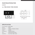 Load image into Gallery viewer, Upgrade to the Carysil Granite Double Bowl Kitchen Sink with Drain Board in White. The Enigma D200 model combines functionality with a sleek design. Shop now at Ezymall with fast shipping Australia wide.-Kitchen Sink-Ezymall AU