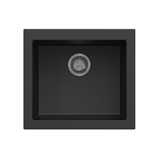 Carysil granite single bowl kitchen sink maples n100u undermount black