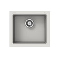 Load image into Gallery viewer, White granite single bowl undermount kitchen sink made from durable granite quartz stone, featuring deep bowl design and 90mm waste.-Kitchen Sink-Ezymall AU